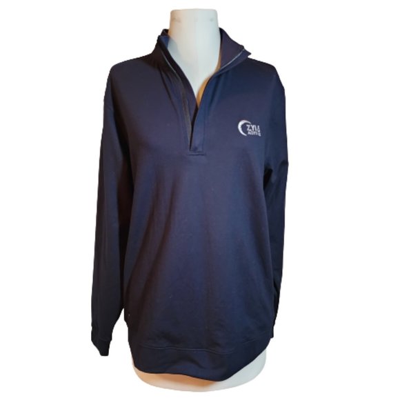 New Zyia Active Mens Navy 1/4 Zip Pullover Shirt Size Medium - Picture 2 of 8